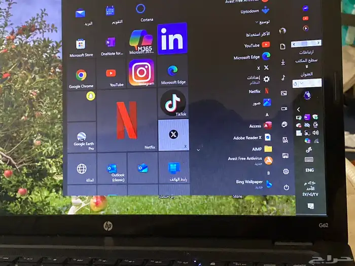 لابتوب HP G62 نضيف وشغال ع شرط 0