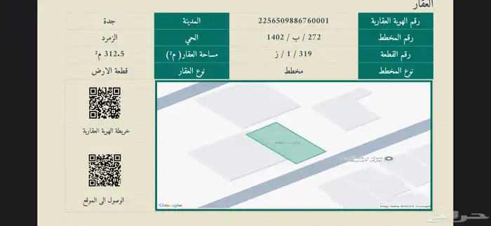 بيع ارض سكنيه في موقع مميز بحي الزمرد بجده ب 650 الف فقط 2