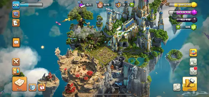 حساب كلاش اوف كلانس تاون 16 ماكس 0