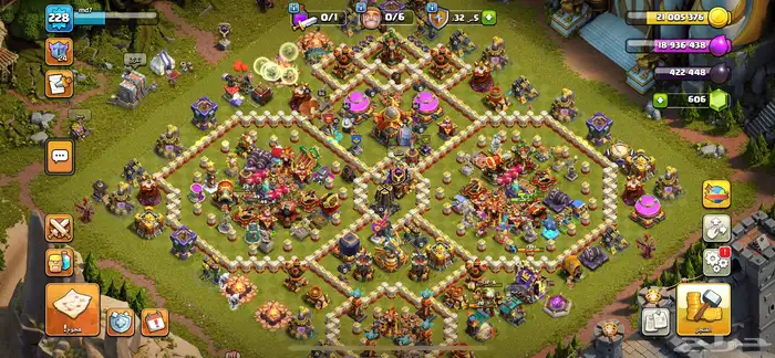 حساب كلاش اوف كلانس تاون 16 ماكس 1