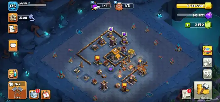 حساب كلاش اوف كلانس تاون 17 جدران ماكس 4