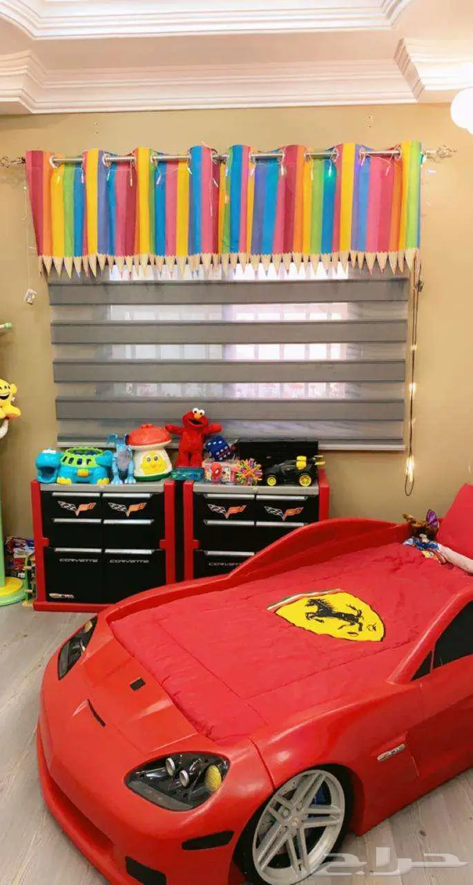 غرفة نوم أطفال شكل سيارة مميزة جدا ونادرة 0