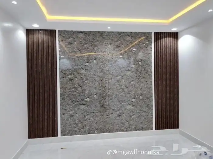 ديكورات داخليه واجهه شاشه شيبورد بديل الرخام بديل الخشب 1