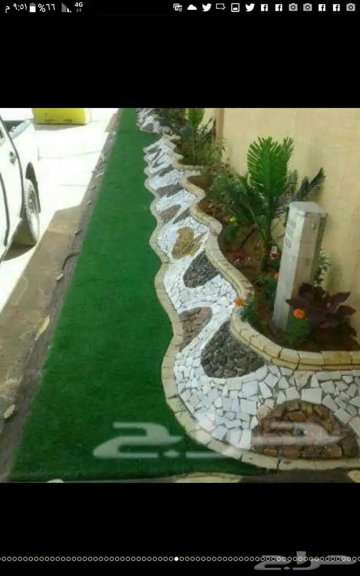 ديكورات منازل تنسيق حدائق ممرات أحواش أحواض زرع وجميع انواع 3