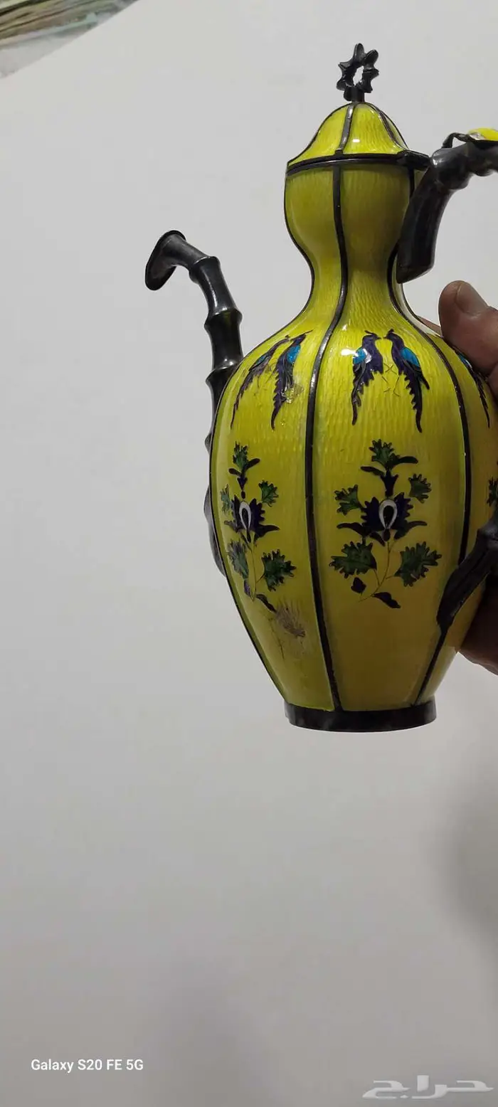 دلة غاجرية مميزه من الفضة 3
