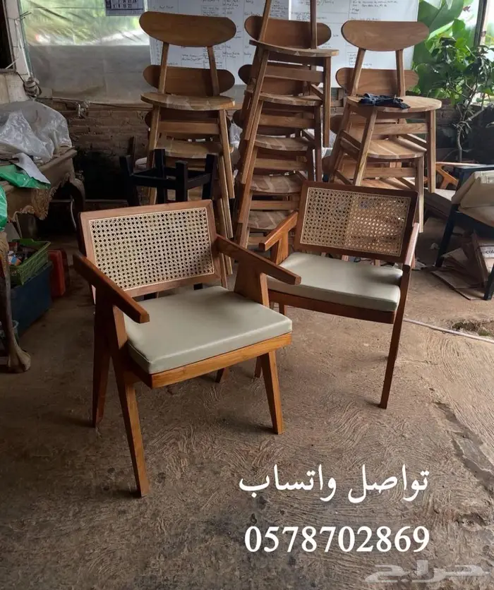 كراسي مقاهي خشب سويدي 8