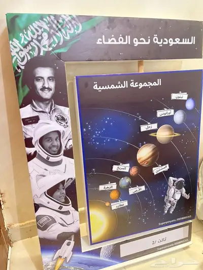 مجسمات تعليمية عن الفضاء والإنجازات السعودية   شاشة عرض index