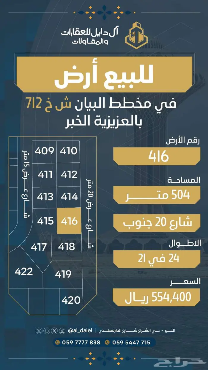أفضل ارض للبيع في حي الكوثر زاويه 35