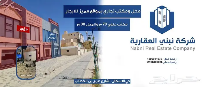 محل ومكتب علوي بحي الاسكان طريق عمر بالممشى الجديد 0