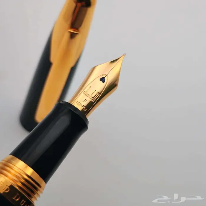 قلم Dunhill AD2000   حبر بريشة ذهبية 18K مقاس F 1