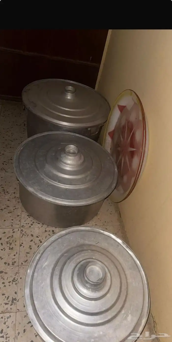 قدور ثلاث هندي الاصلي حجم كبير نظيفات 0