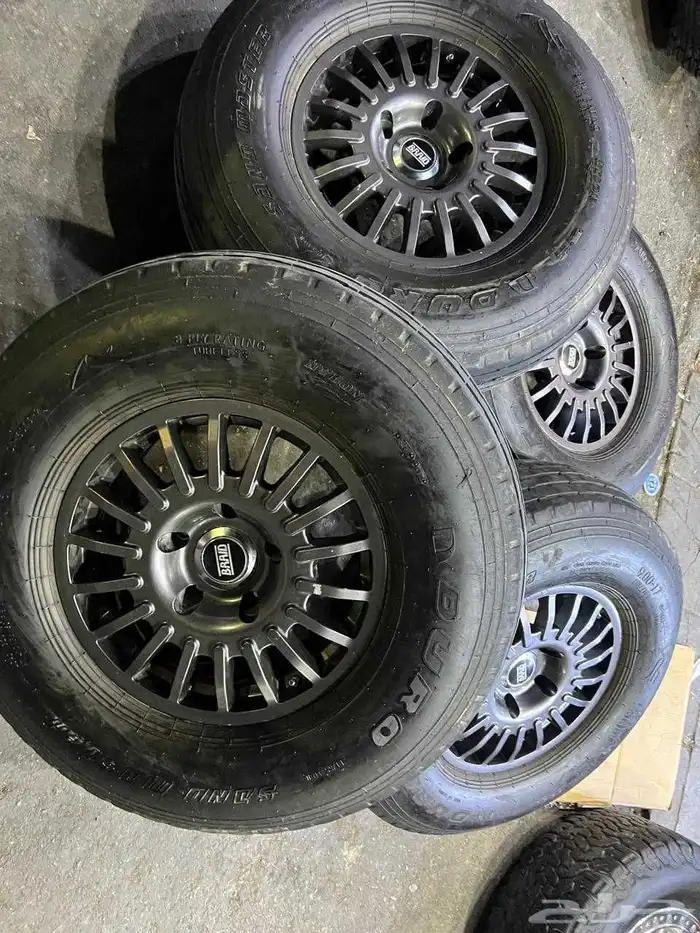 كفرات بالون ديرو 900.17 مع جنوط برايد خمس مسامر جيب لاندكروز 3