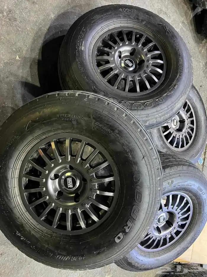 كفرات بالون ديرو 900.17 مع جنوط برايد خمس مسامر جيب لاندكروز 4