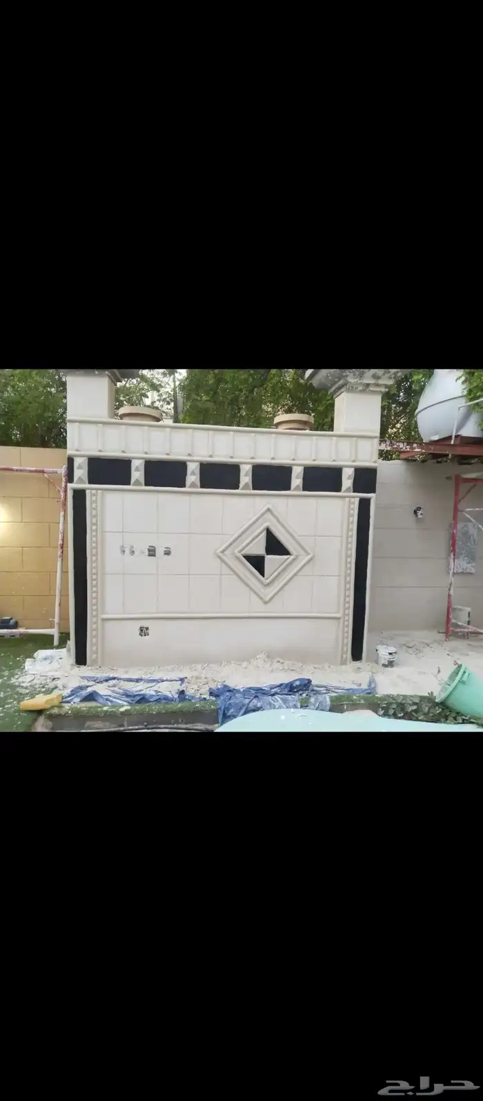 لباسه ملونه بديل الحجر الطبيعي ديكورات خارجيه 8