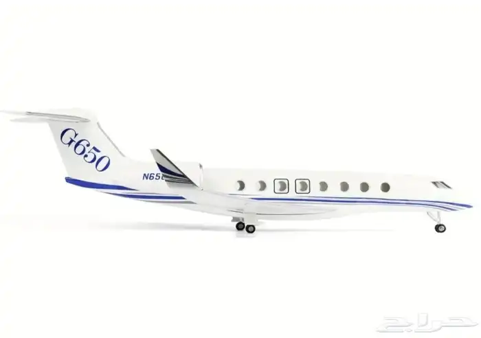 مجسم طائرة خاصة G650 مع حامل وعجلات 1