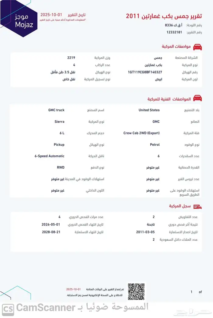 جمس سييرا HD2500 غمارتين موديل 2011 36