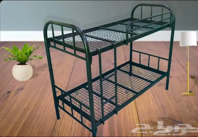 سرير حديد دورين ومراتب ودوليب وبطانيات كل شي متواجد 3