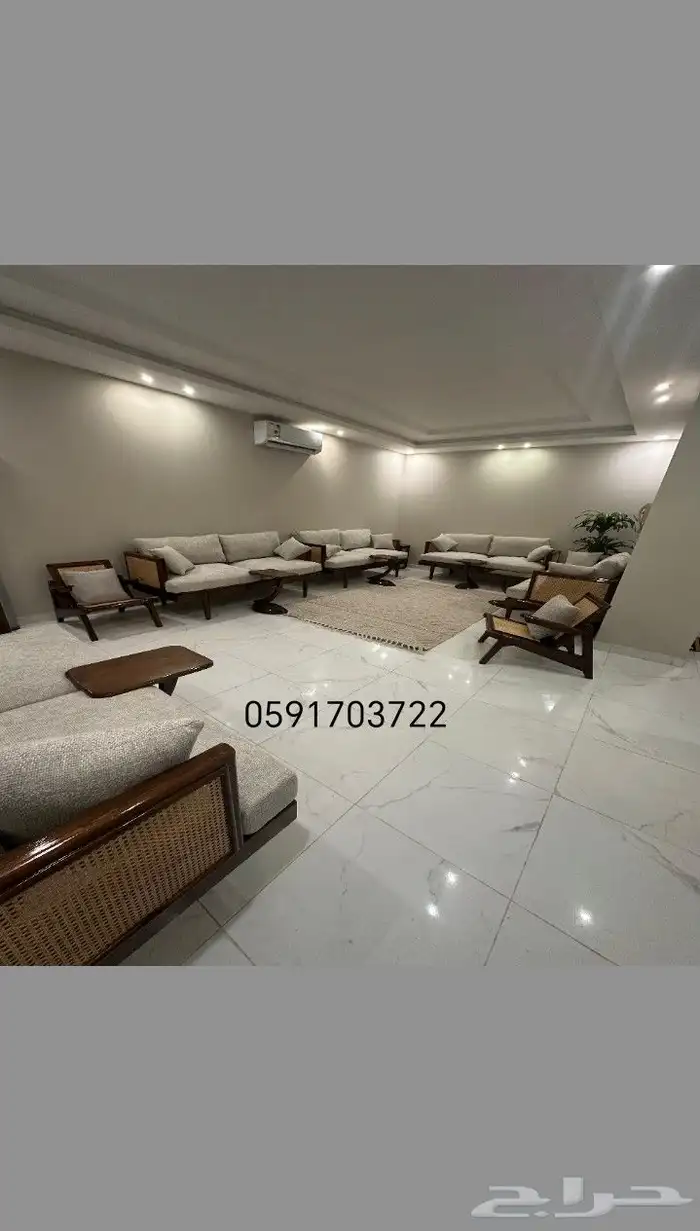 تفصيل مجلس وكراسي اي شكل خشب سوادي البوهيا ورنيش لامع 5