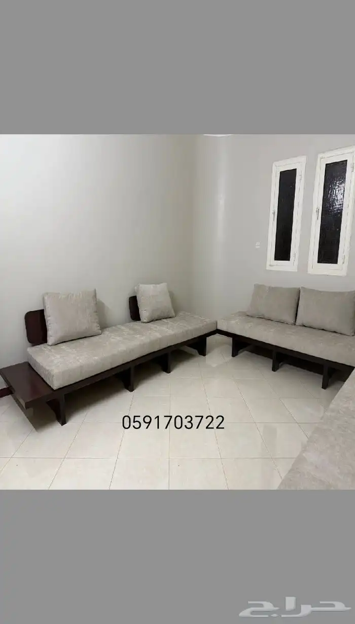 تفصيل مجلس وكراسي اي شكل خشب سوادي البوهيا ورنيش لامع 2