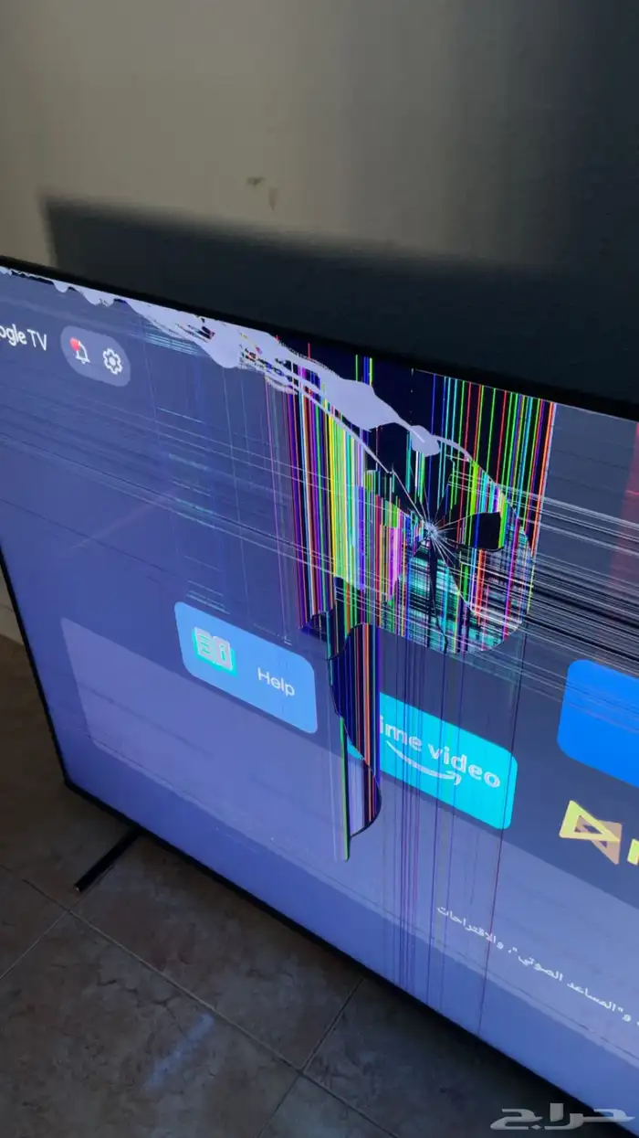 شاشة 78 بوصة مكسورة وتشتغل جزئيا 2