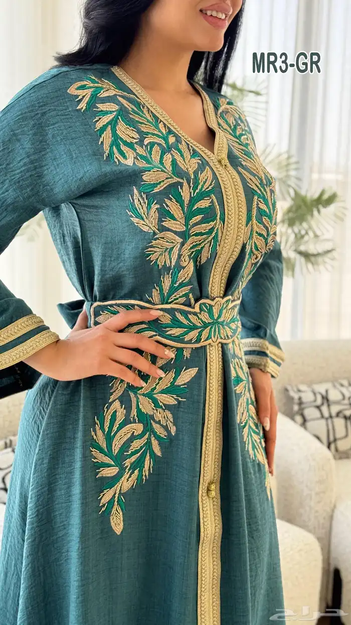 فستان مغربي ملكي مطرز شك 2