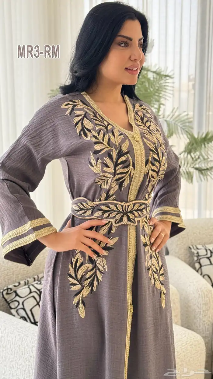 فستان مغربي ملكي مطرز شك 3