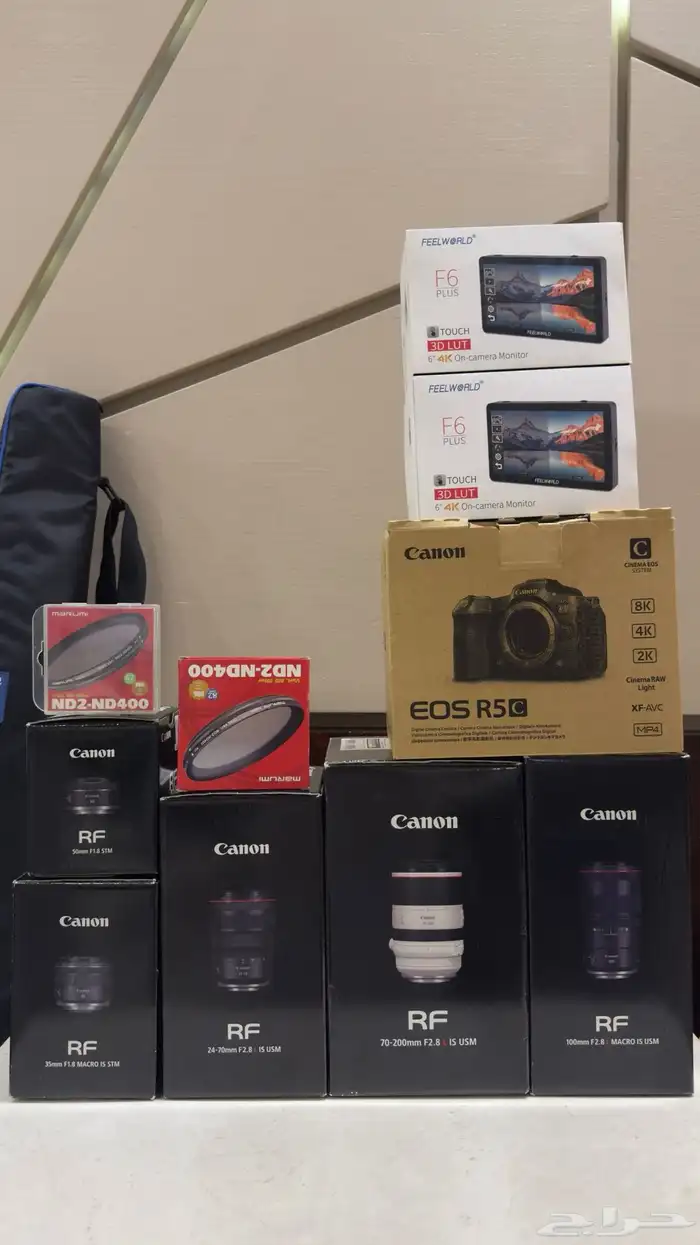 معدات كاميرات للبيع Canon R5C سينمائية عدسات كانون 2