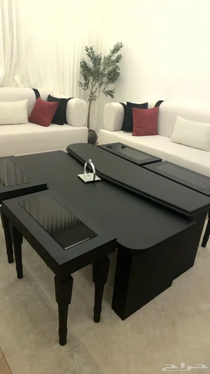 طاولة ضيافة موديل حديث اسود تفصيل جديد 1