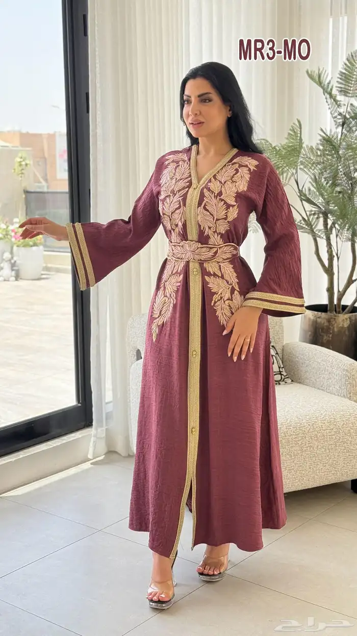 فستان مغربي ملكي مطرز شك 1