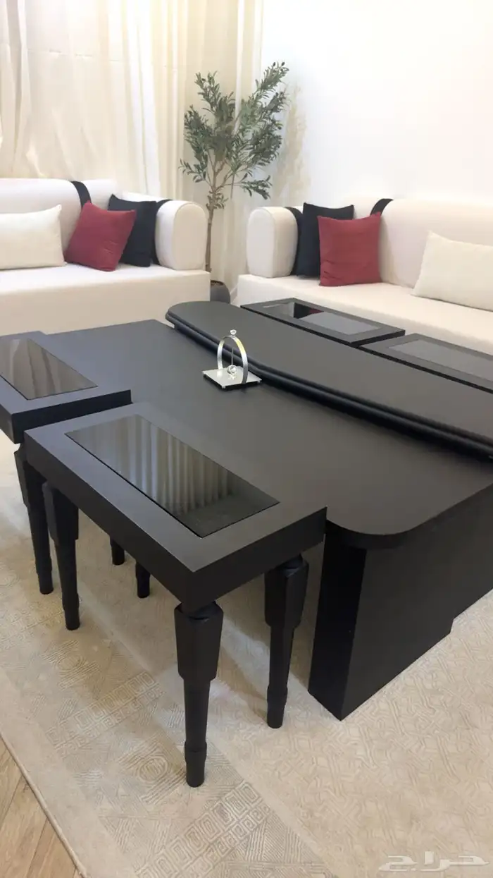 طاولة ضيافة موديل حديث اسود تفصيل جديد 3