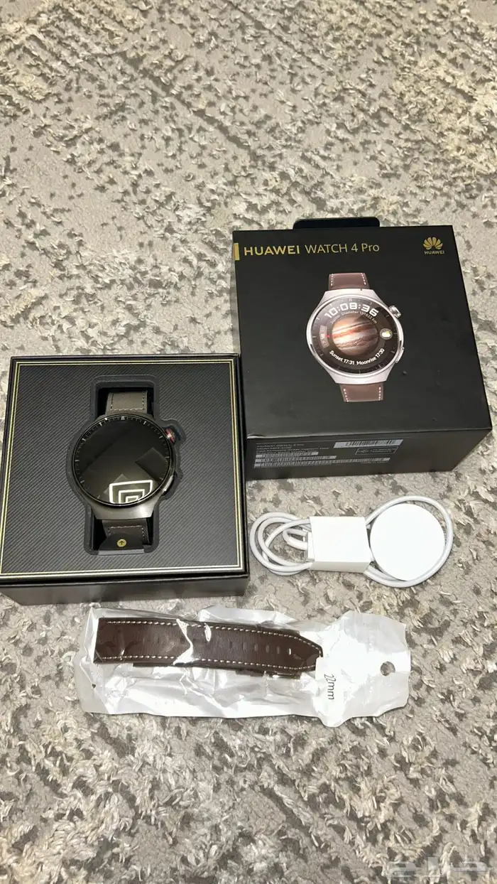 ساعة هواوي Watch 4 Pro   جلد بني 1