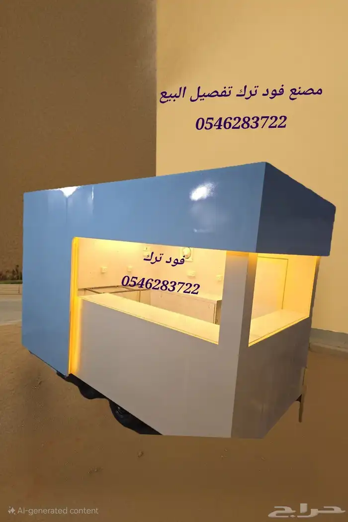 مواصفات العربه -1- مطبخ كامل مصنوع من الاستيل 2 جدران و 0