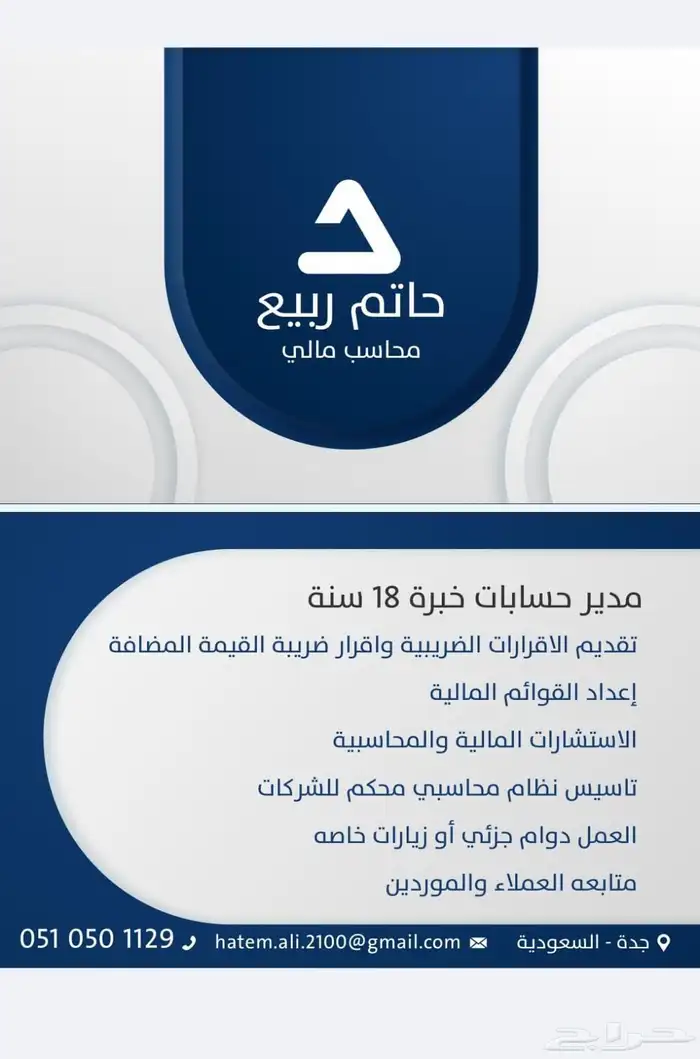 محاسب مالي خبرة 18عام في اعداد القوائم المالية وتقديم الاقرا 0