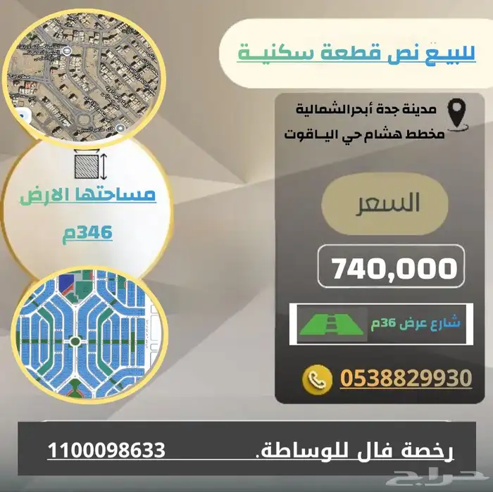للبيع اراضي سكنية مدينة جدة-أبحرالشمالية حي الزمرد الصواري 11