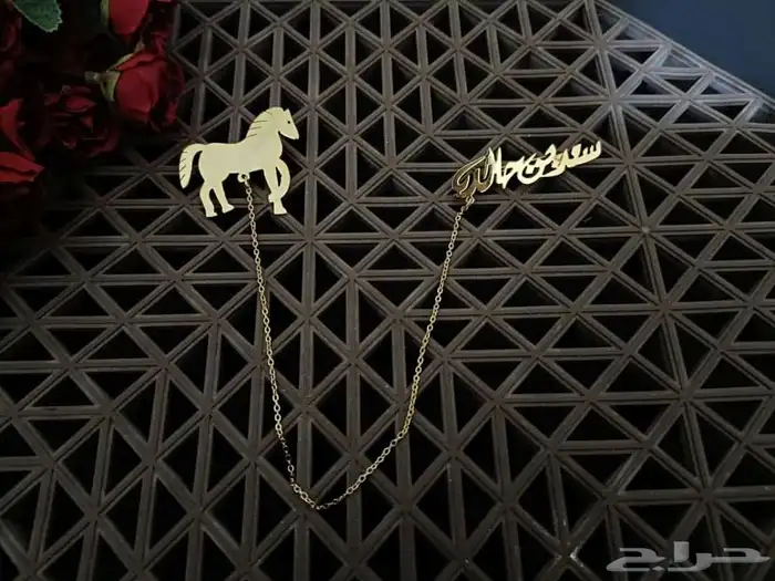 أجمل بروشات بالاسم مطليه بالذهب صمم اسمك وا اسم من تحب 6