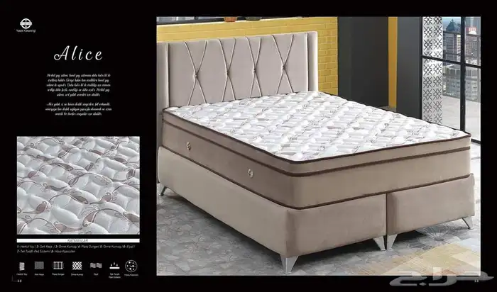 غرفة نوم كاملة  أثاث منزلي  سرير ودولاب وبطانيات 14