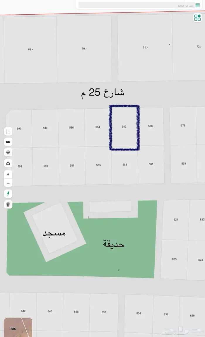 ارض للبيع في مخطط طيبة الفرعية 1