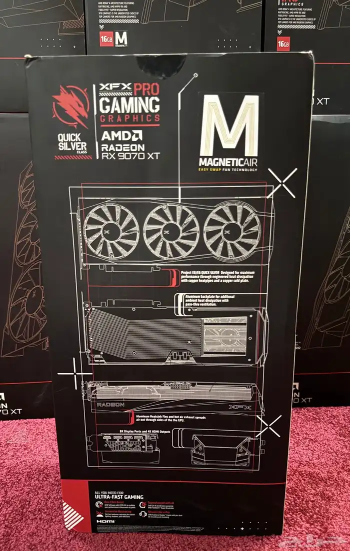 كروت شاشة 9060xt 16GB 9070XT 16GB 5070TI 21