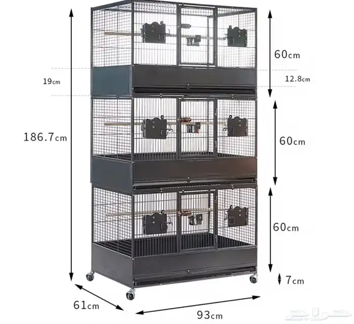 للبيع قفص طيور 3 ادوار جديد 1