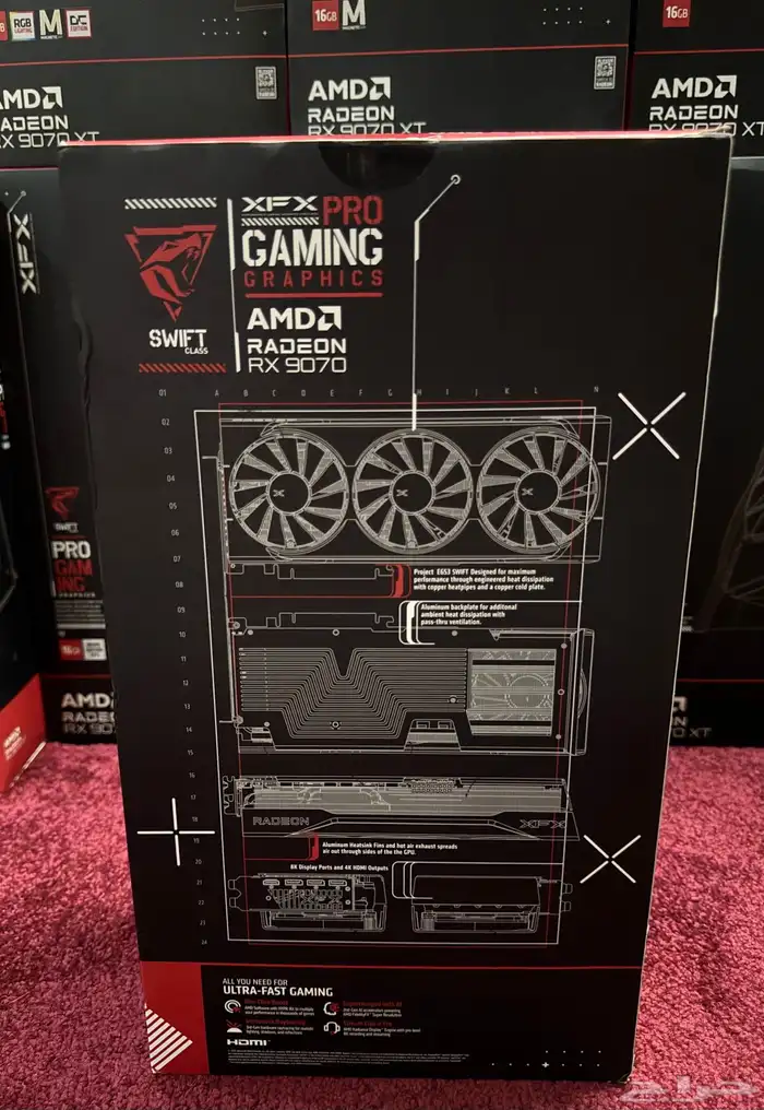 كروت شاشة 9060xt 16GB 9070XT 16GB 5070TI 20
