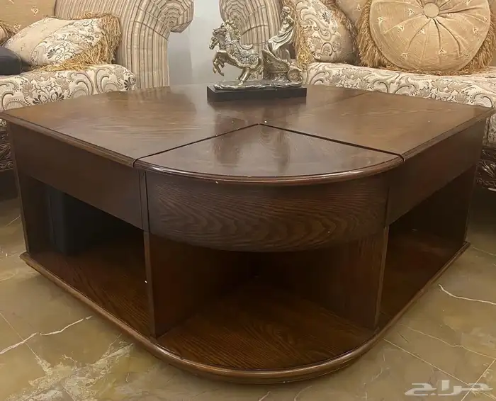 طاولة وسط خشب حقيقي 0