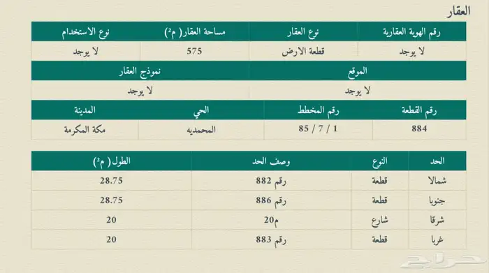 للبيع ارض في مكة المكرمة في حي المحمدية 1
