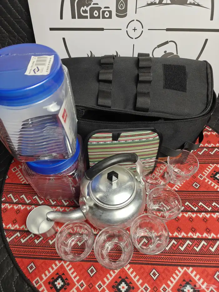 عزبة شاي كامله مع اغراضها 1