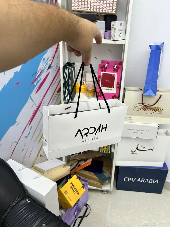 اكياس. بوكسات. ستكرات ليبل قماش. تطريز بوكس عود 0