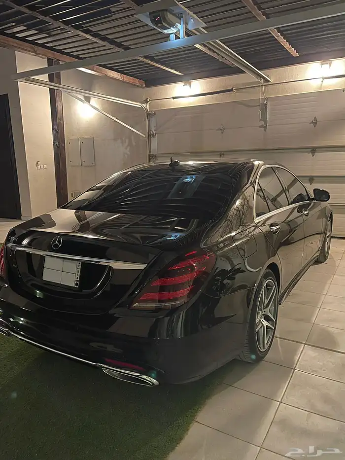 مرسيدس S450 اسود داخل اوف وايت قمة في النظافة 2