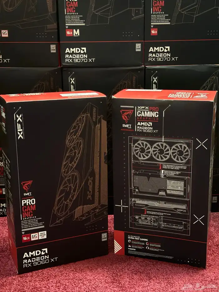 كروت شاشة 9060xt 16GB 9070XT 16GB 5070TI 12