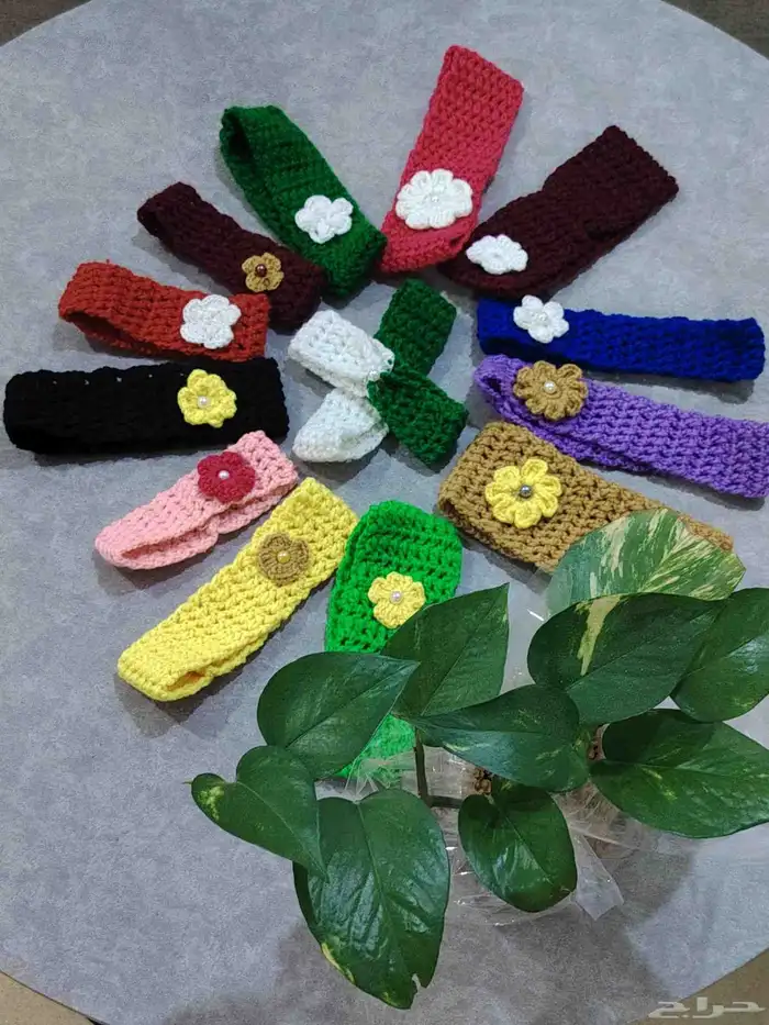 ربطات شعر كروشيه  الدلم  الخرج  الرياض  ألوان 1