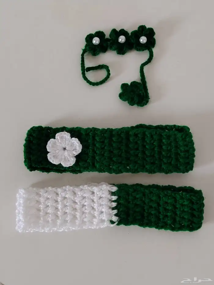 ربطات شعر كروشيه  الدلم  الخرج  الرياض  ألوان 3