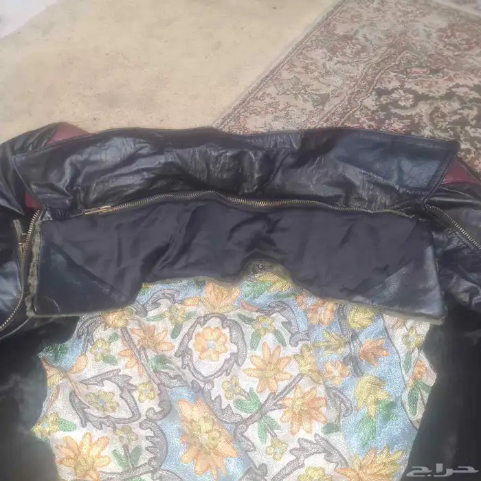 جاكيت جديد جلدي طبيعي فاخر من ماعز كشمير الجبلي مبطن بصوفه 0