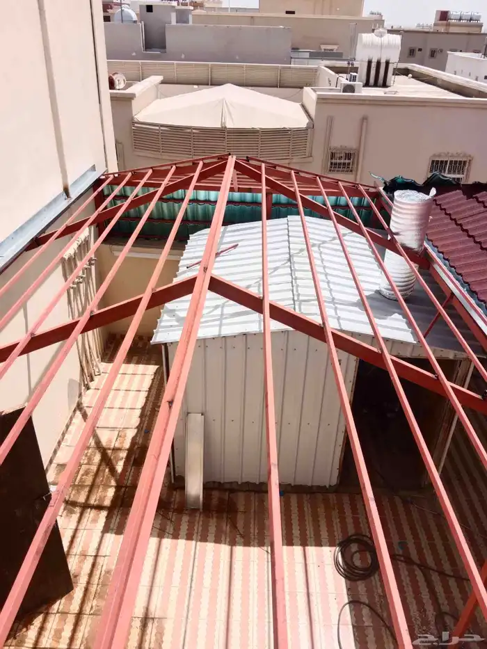 بيوت شعر مشب نار مشب رخام قرميد جمالون تلبيس قماش 4